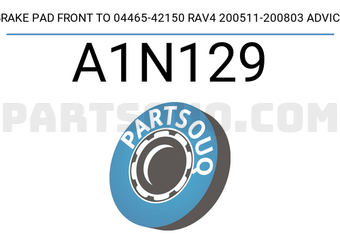 ADVICS A1N129 BRAKE PAD FRONT TO 04465-42150 RAV4 200511-200803 ADVICS
