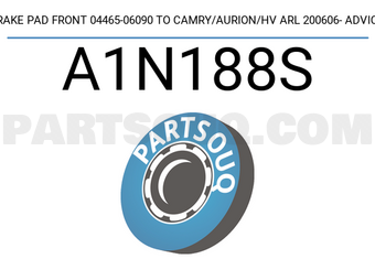 ADVICS A1N188S BRAKE PAD FRONT 04465-06090 TO CAMRY/AURION/HV ARL 200606- ADVICS
