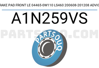 ADVICS A1N259VS BRAKE PAD FRONT LE 04465-0W110 LS460 200608-201208 ADVICS