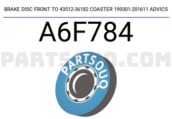 ADVICS A6F784 BRAKE DISC FRONT TO 43512-36182 COASTER 199301-201611 ADVICS