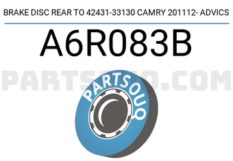 ADVICS A6R083B BRAKE DISC REAR TO 42431-33130 CAMRY 201112- ADVICS