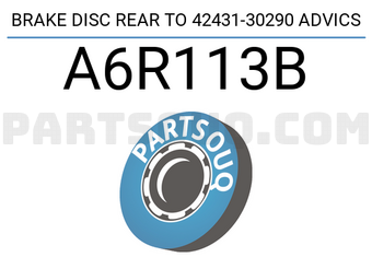ADVICS A6R113B BRAKE DISC REAR TO 42431-30290 ADVICS