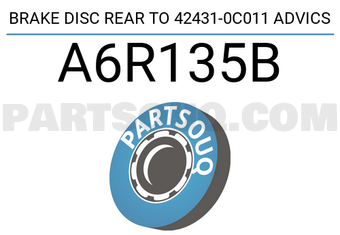ADVICS A6R135B BRAKE DISC REAR TO 42431-0C011 ADVICS