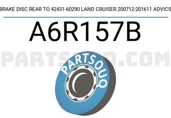 ADVICS A6R157B BRAKE DISC REAR TO 42431-60290 LAND CRUISER 200712-201611 ADVICS