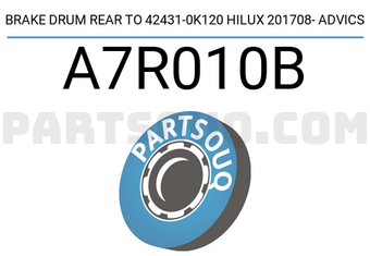 ADVICS A7R010B BRAKE DRUM REAR TO 42431-0K120 HILUX 201708- ADVICS