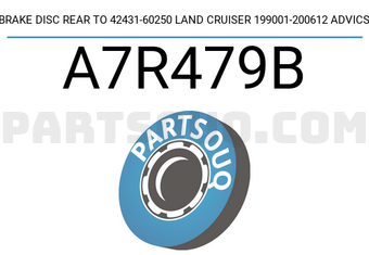 ADVICS A7R479B BRAKE DISC REAR TO 42431-60250 LAND CRUISER 199001-200612 ADVICS