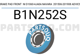 ADVICS B1N252S BRAKE PAD FRONT NI D1060-4JA0A NAVARA 201506-201908 ADVICS
