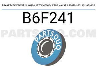 ADVICS B6F241 BRAKE DISC FRONT NI 40206-JR70C,40206-JR70B NAVARA 200701-201401 ADVICS