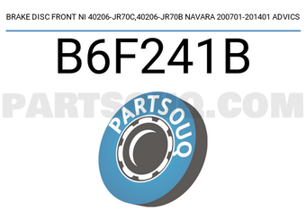 ADVICS B6F241B BRAKE DISC FRONT NI 40206-JR70C,40206-JR70B NAVARA 200701-201401 ADVICS
