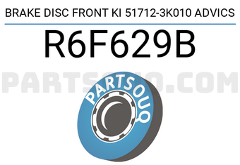 ADVICS R6F629B BRAKE DISC FRONT KI 51712-3K010 ADVICS