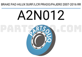AISIN A2N012 BRAKE PAD HILUX SURF/LCR PRADO/PAJERO 2007-2016 RR