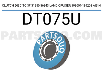 AISIN DT075U CLUTCH DISC TO 3F 31250-36343 LAND CRUISER 199001-199208 AISIN