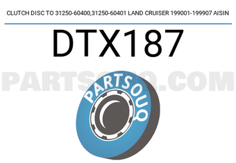 AISIN DTX187 CLUTCH DISC TO 31250-60400,31250-60401 LAND CRUISER 199001-199907 AISIN