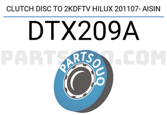 AISIN DTX209A CLUTCH DISC TO 2KDFTV HILUX 201107- AISIN