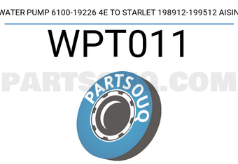 AISIN WPT011 WATER PUMP 6100-19226 4E TO STARLET 198912-199512 AISIN