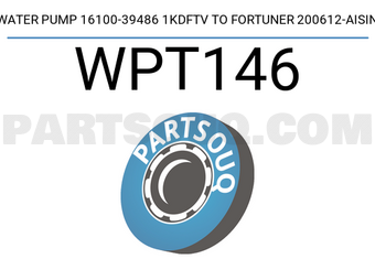 AISIN WPT146 WATER PUMP 16100-39486 1KDFTV TO FORTUNER 200612-AISIN