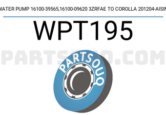 AISIN WPT195 WATER PUMP 16100-39565,16100-09620 3ZRFAE TO COROLLA 201204-AISIN