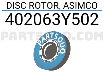 ASIMCO 402063Y502 DISC ROTOR, ASIMCO
