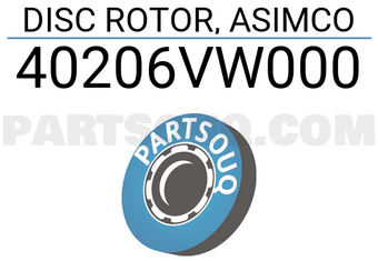 ASIMCO 40206VW000 DISC ROTOR, ASIMCO