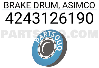ASIMCO 4243126190 BRAKE DRUM, ASIMCO