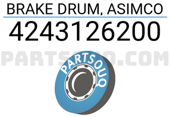 ASIMCO 4243126200 BRAKE DRUM, ASIMCO