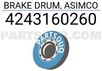 ASIMCO 4243160260 BRAKE DRUM, ASIMCO