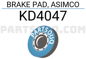 ASIMCO KD4047 BRAKE PAD, ASIMCO