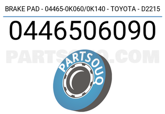 Axios 0446506090 BRAKE PAD - 04465-0K060/0K140 - TOYOTA - D2215
