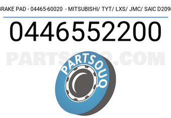 Axios 0446552200 BRAKE PAD - 04465-60020 - MITSUBISHI/ TYT/ LXS/ JMC/ SAIC D2090