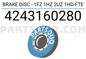 Axios 4243160280 BRAKE DISC - 1FZ 1HZ 2UZ 1HD-FTE