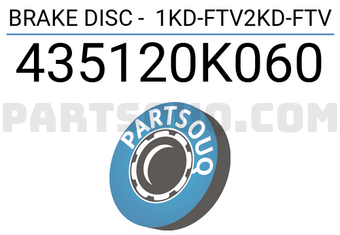 Axios 435120K060 BRAKE DISC - 1KD-FTV2KD-FTV