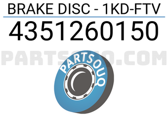 Axios 4351260150 BRAKE DISC - 1KD-FTV