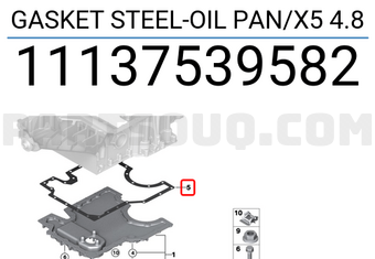 BMW 11137539582 GASKET STEEL-OIL PAN/X5 4.8