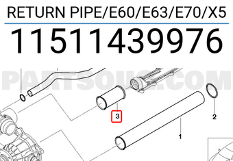 BMW 11511439976 RETURN PIPE/E60/E63/E70/X5
