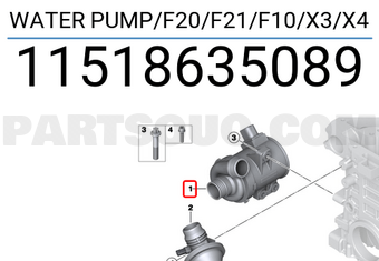 BMW 11518635089 WATER PUMP/F20/F21/F10/X3/X4