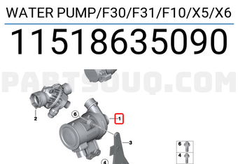 BMW 11518635090 WATER PUMP/F30/F31/F10/X5/X6