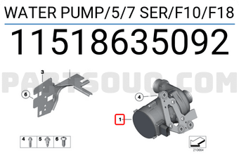 BMW 11518635092 WATER PUMP/5/7 SER/F10/F18
