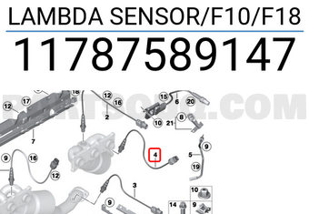BMW 11787589147 LAMBDA SENSOR/F10/F18