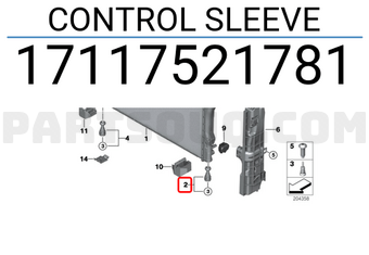 BMW 17117521781 CONTROL SLEEVE