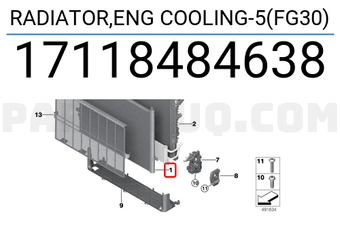 BMW 17118484638 RADIATOR,ENG COOLING-5(FG30)