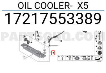 BMW 17217553389 OIL COOLER- X5
