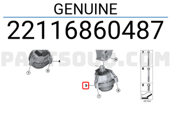 BMW 22116860487 GENUINE