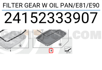 BMW 24152333907 FILTER GEAR W OIL PAN/E81/E90