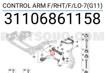 BMW 31106861158 CONTROL ARM F/RHT/F/LO-7(G11)