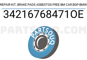 BMW 34216768471OE REPAIR KIT, BRAKE PADS ASBESTOS-FREE BM CAR BGP-BMW