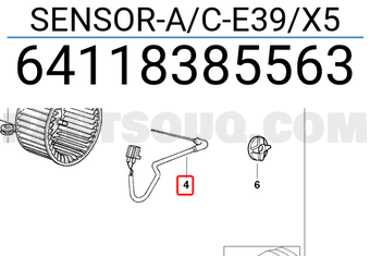 BMW 64118385563 SENSOR-A/C-E39/X5