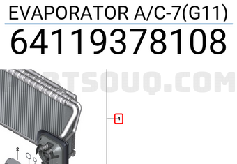 BMW 64119378108 EVAPORATOR A/C-7(G11)
