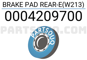 Bosch 0004209700 BRAKE PAD REAR-E(W213)