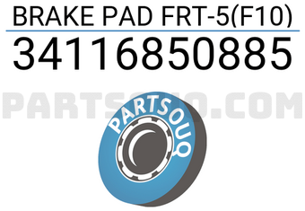 Bosch 34116850885 BRAKE PAD FRT-5(F10)