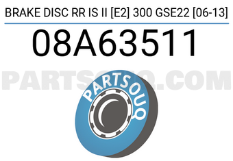 Brembo 08A63511 BRAKE DISC RR IS II [E2] 300 GSE22 [06-13]